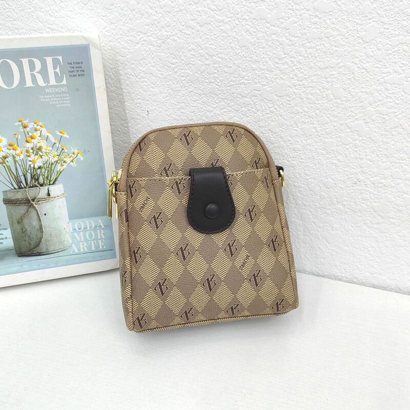 Simple High-end Messenger Bag Fashionable Cross-border Hot-selling Small Square Bag All-match Shoulder Bag Chessboard Texture Mobile Phone Bag