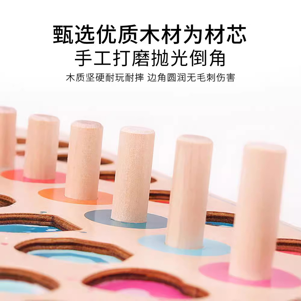 Bloques de construcción para bebés de madera ensamblados juguetes para bebés 1 inteligencia que beneficia a 2 años 3 rompecabezas 6 niños y niñas educación temprana en movimiento del cerebro