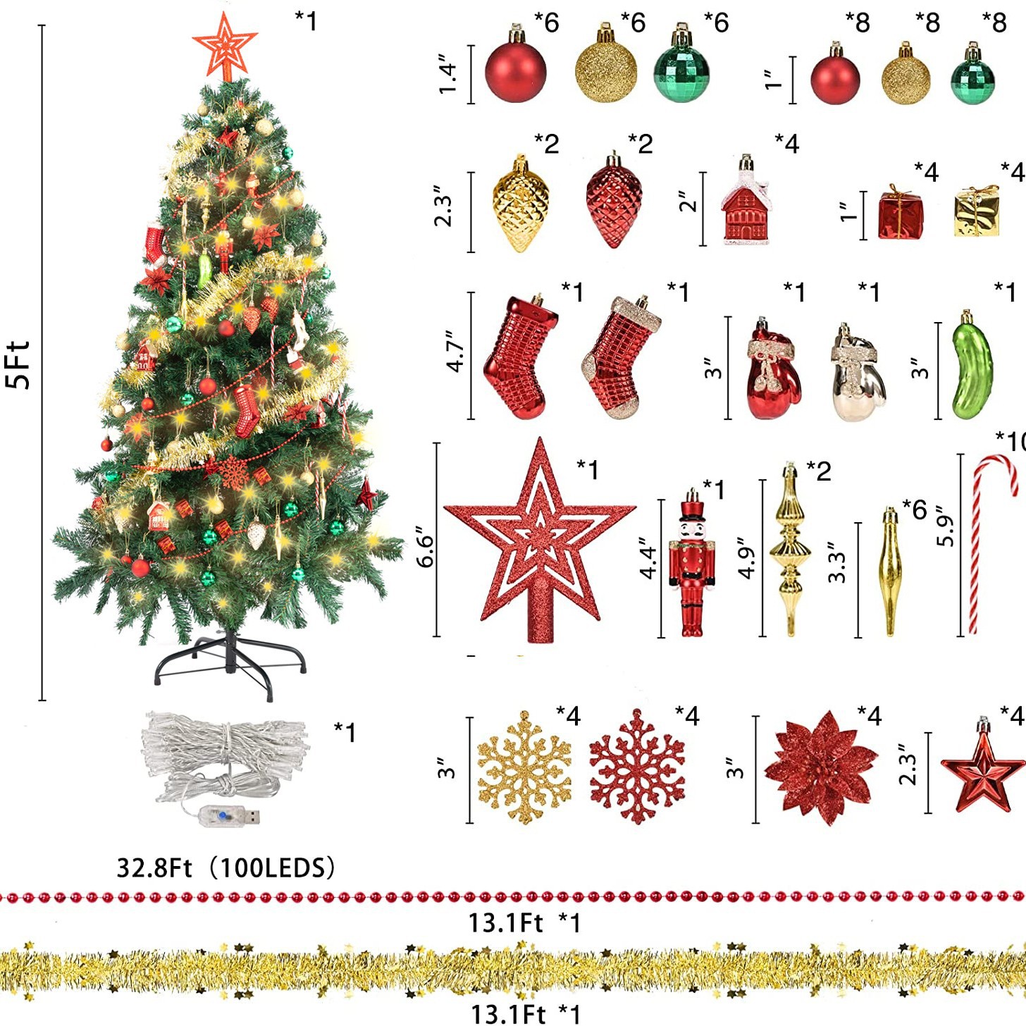 Lujo nuevo boutique árbol de Navidad atmósfera decoración árbol de Navidad colgante decoraciones traje cadena luz árbol de Navidad colgante