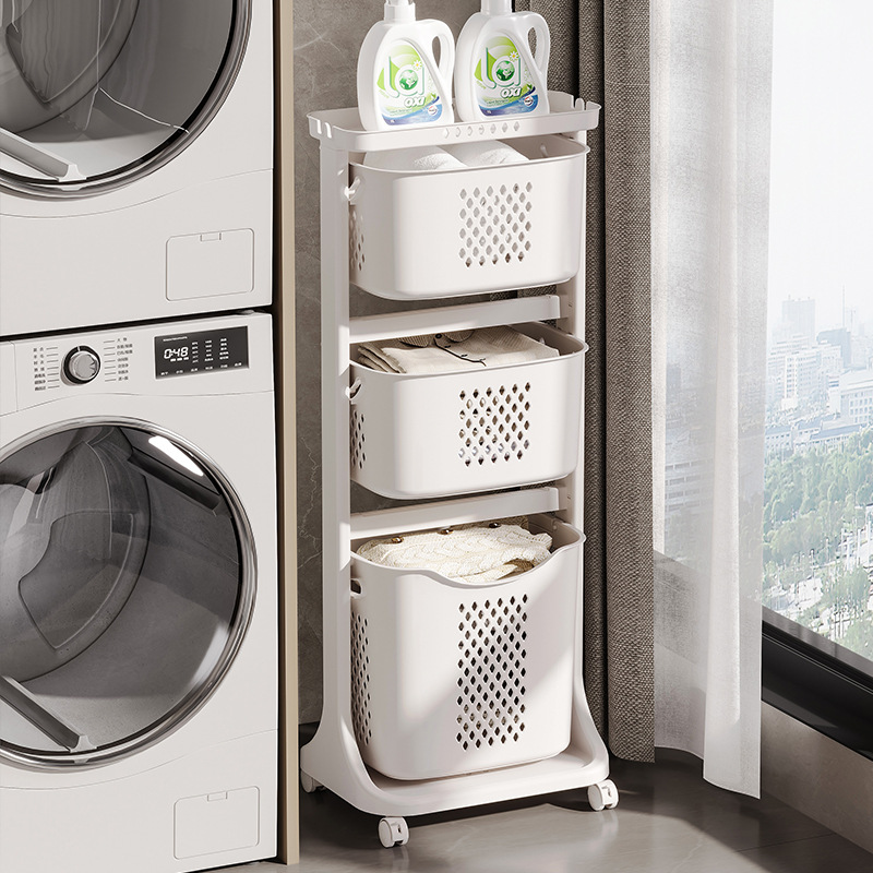 Panier à linge pliable en tissu pour une organisation domestique_voghion.com