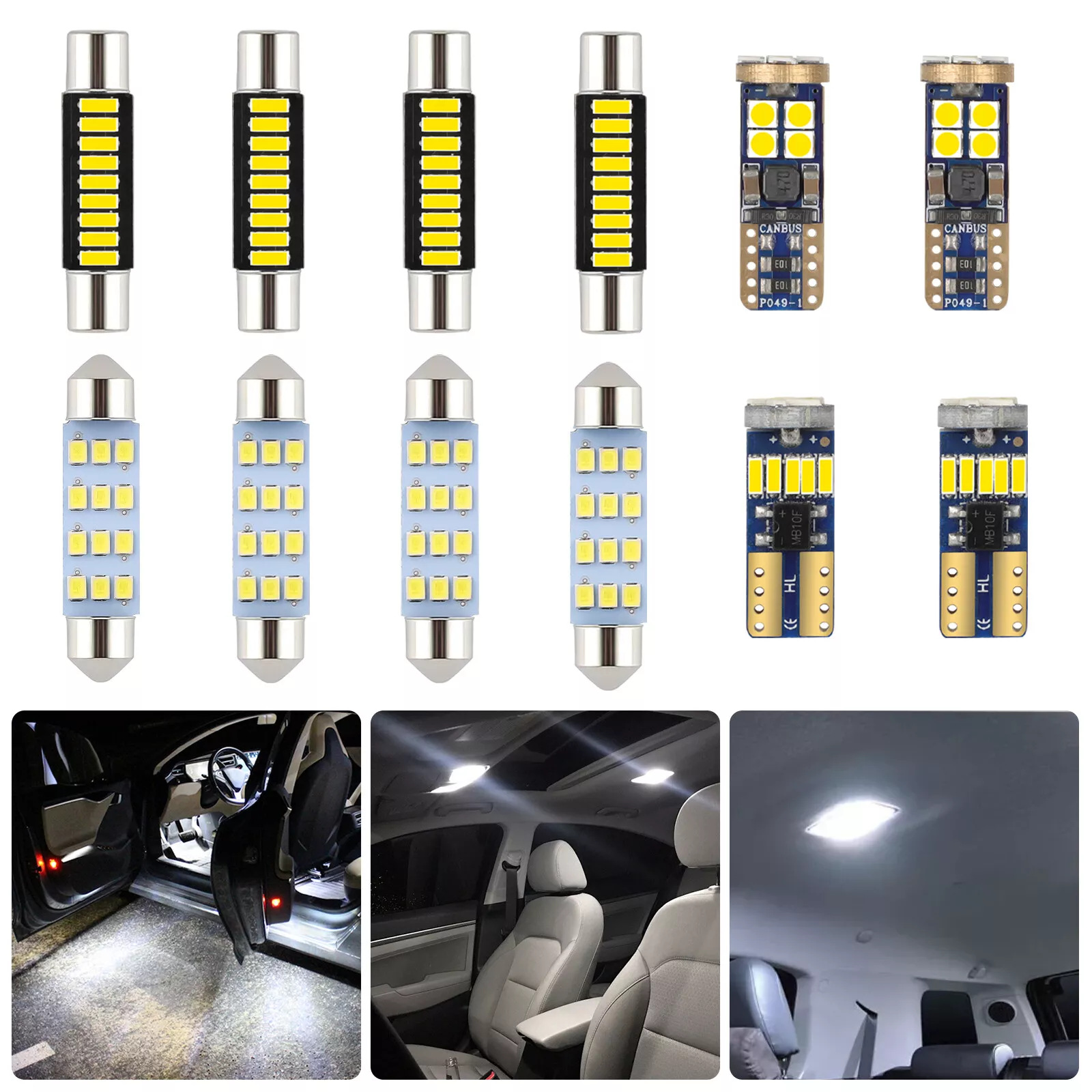 Comercio exterior C5W doble punta luz de lectura 39mm 3014 30smd con decodificación luz de techo 12PCS luz interior