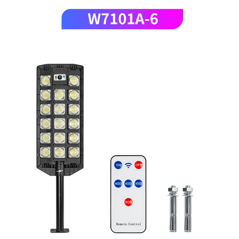 Transfronterizo nuevo LED luz fuerte lámpara de calle pequeña lámpara de calle de tres filas lámpara de jardín solar lámpara de calle de inducción iluminación al aire libre