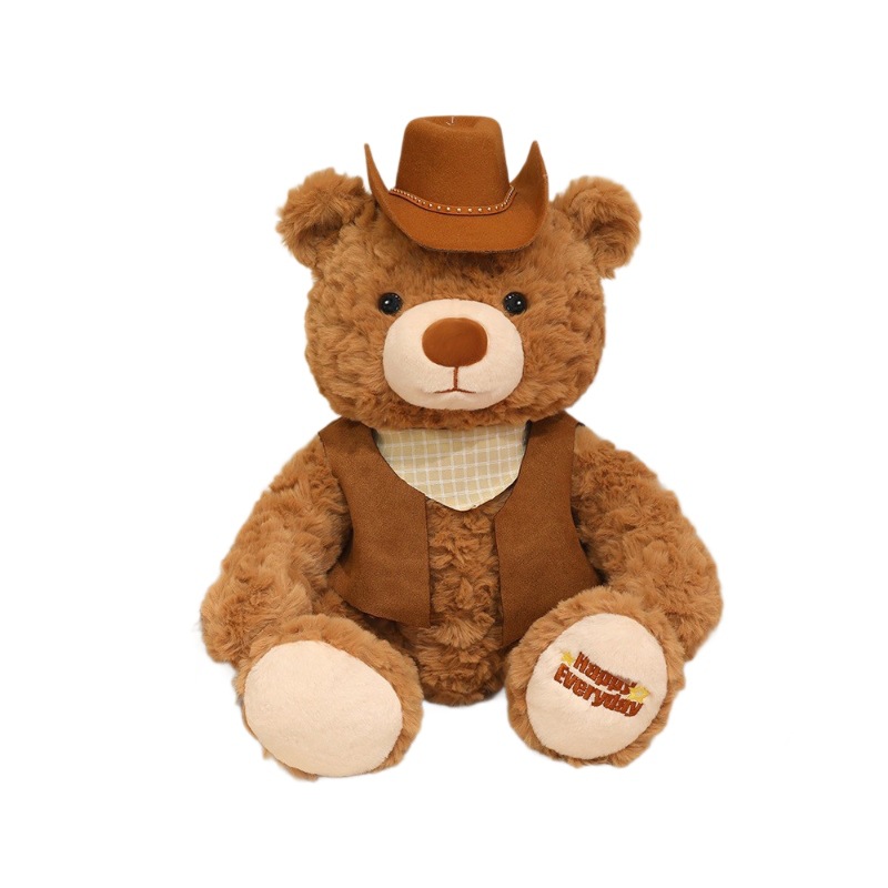 Pareja encantadora muñeca oso muñeca de peluche muñeca prensada de cama regalo novio para niños para dormir juguetes de peluche tranquilizadores