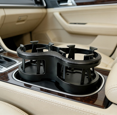 Popular Multi-Functional Car Cup Holder That Splits into Two Parts to Hold Water Bottles, Milk Tea, and Beverages