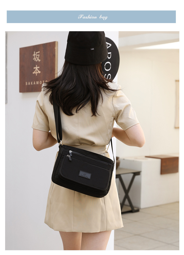 New trendy single-shoulder bag, waterproof nylon bag, multi-layer crossbody bag, Korean-style versatile backpack for foreign trade women in 2025 undefined