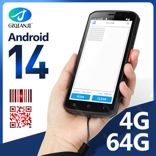 Foreign Trade Version Android 14 Handheld Pda Terminal 4G64G Eurasian Version Nfc Qr Code Scanning Head Industrial Terminal