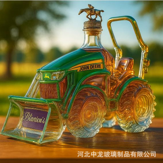 跨境独立站新款 Tractor Whisky Bottle约翰迪尔拖拉机威士忌瓶|undefined