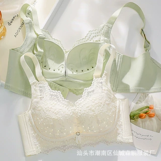 蕾丝内衣女士收副乳调整型文胸罩小胸聚拢文胸洞洞杯大胸显小内衣