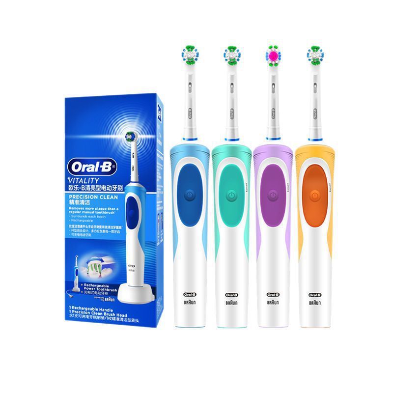 德国OralB/欧乐B电动牙刷D12软毛成人情侣感应充电式旋转美白牙刷|undefined