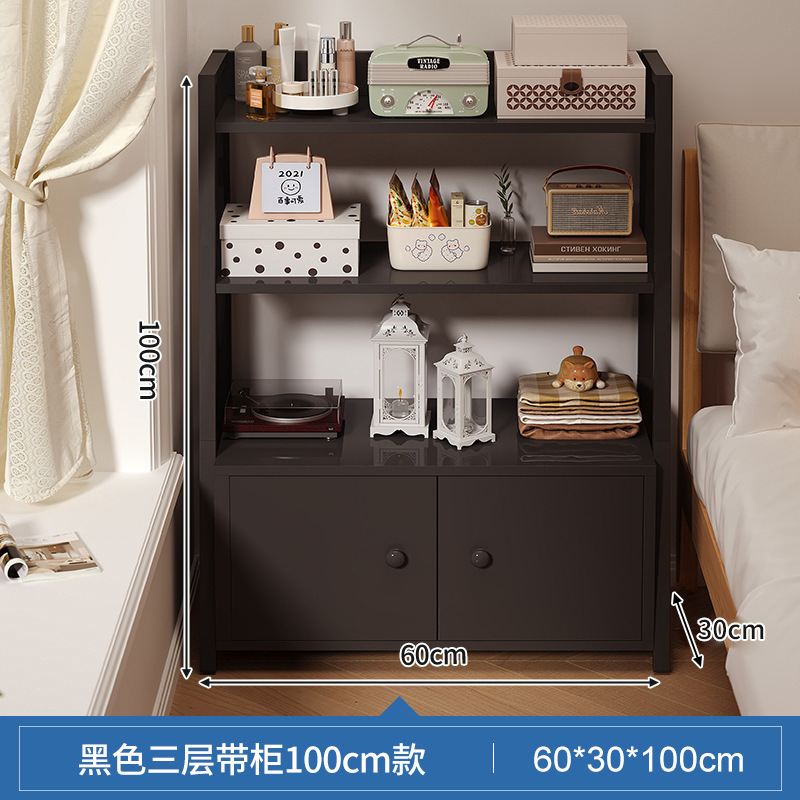 Estante junto a la cama, armario de almacenamiento junto a la cama, armario de almacenamiento, estantería de piso a techo, dormitorio doméstico, estante de exhibición de estantería multicapa