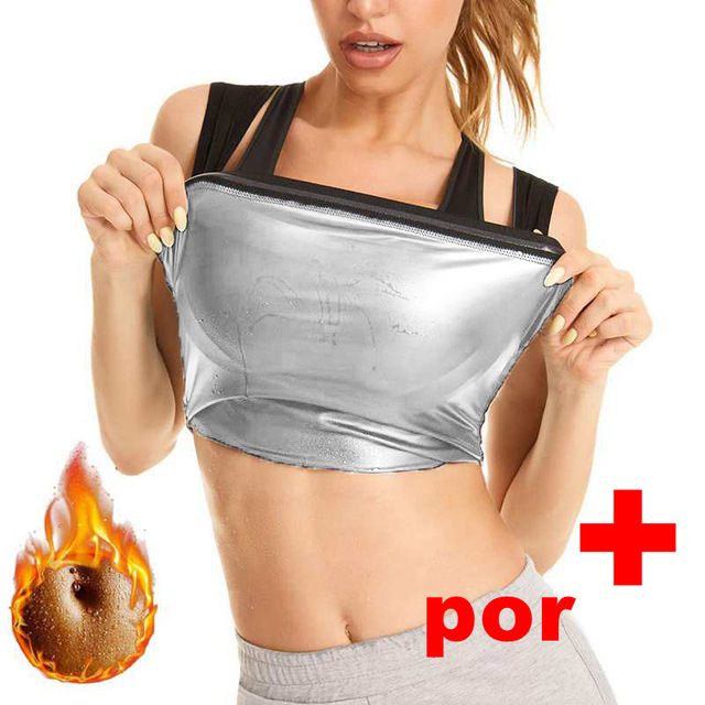 Amazon sauna sudor ropa correr deportes yoga fitness ropa con tira de silicona vientre contrayendo chaleco sudor-Romper el cuerpo que forma la ropa