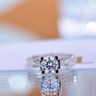 Cross-Border Export Hot-Selling S925 Silver Plated 18K White Gold Ring D Color Moissanite Micro-Inlaid Bull Head Ring Silver Jewelry Wholesale