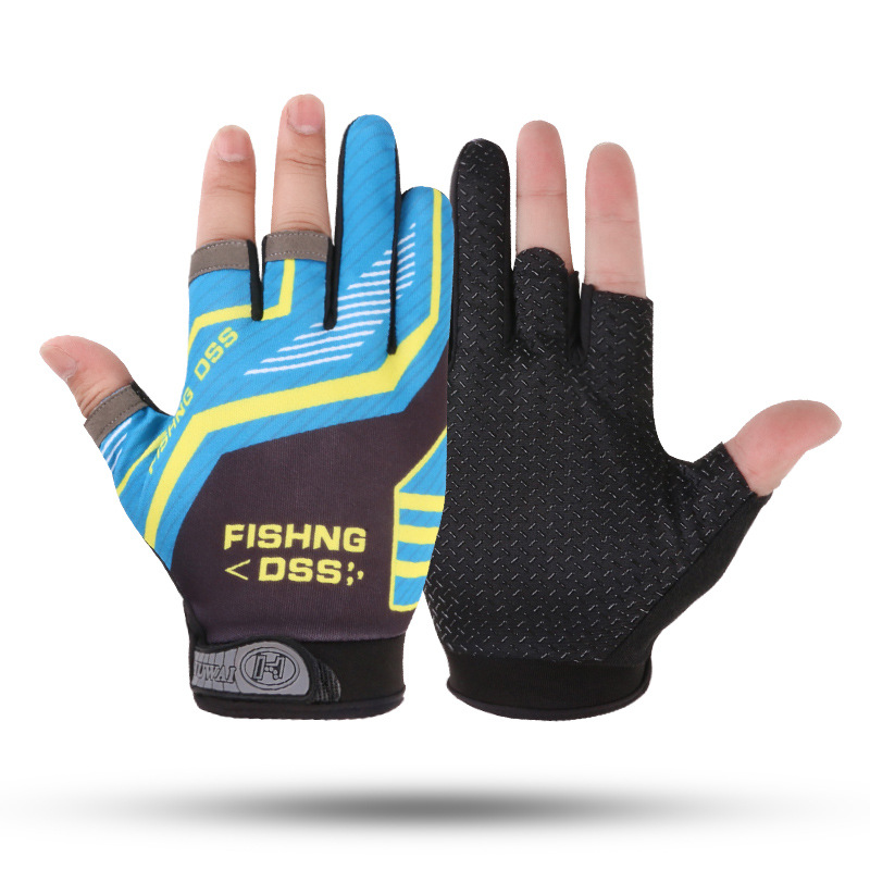 Guantes de pesca de protección solar nuevos hombres y mujeres de protección solar guantes deportivos al aire libre expuestos guantes de tres dedos guantes de equitación