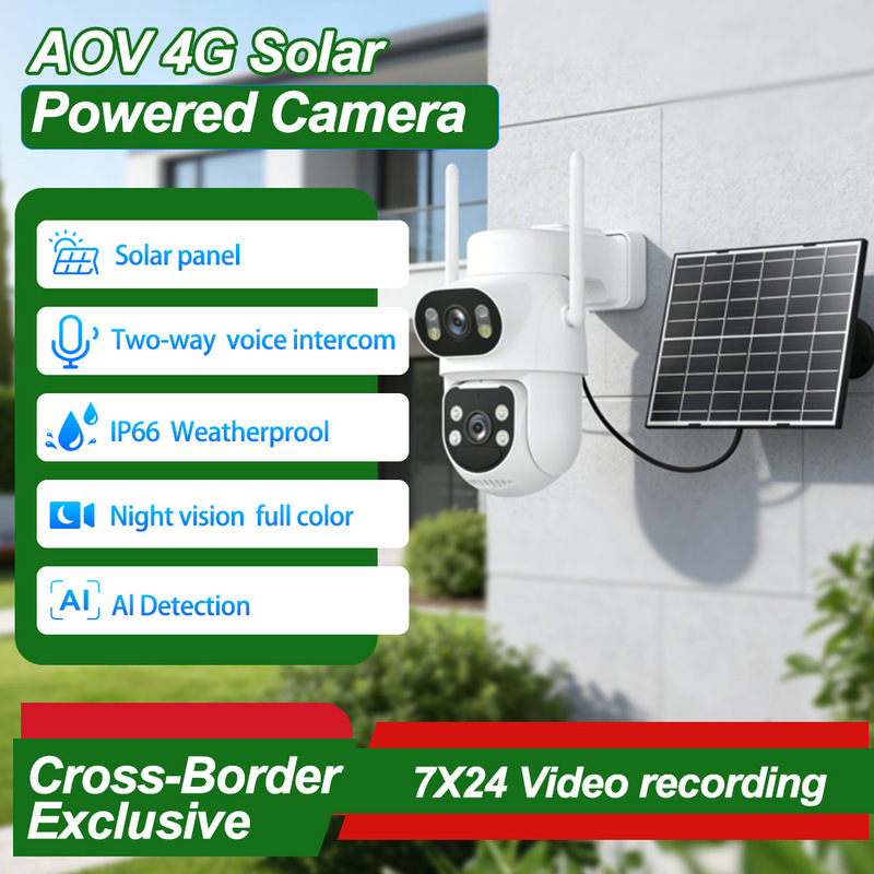 Ai Intelligent Aov4G Solar Camera Night Vision Full Color Mobile Phone Remote 24-Hour Video Surveillance Camera Factory Ai Intelligent Aov4G Solar Camera Night Vision Full Color Mobile Phone Remote 24-Hour Video Surveillance Camera Factory
