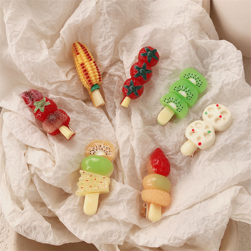 7g Weight Hair Clip Hair Accessories Type 1 Piece Quantity Holiday, Street Occasion Acrylic Material Fruit Pattern All Seasons Season Women's Gender Cute Style Cute Women's Fruit Acrylic Hair Clip 无