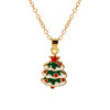 Christmas necklace, small bell, accessory, pendant for elderly, European style, with snowflakes