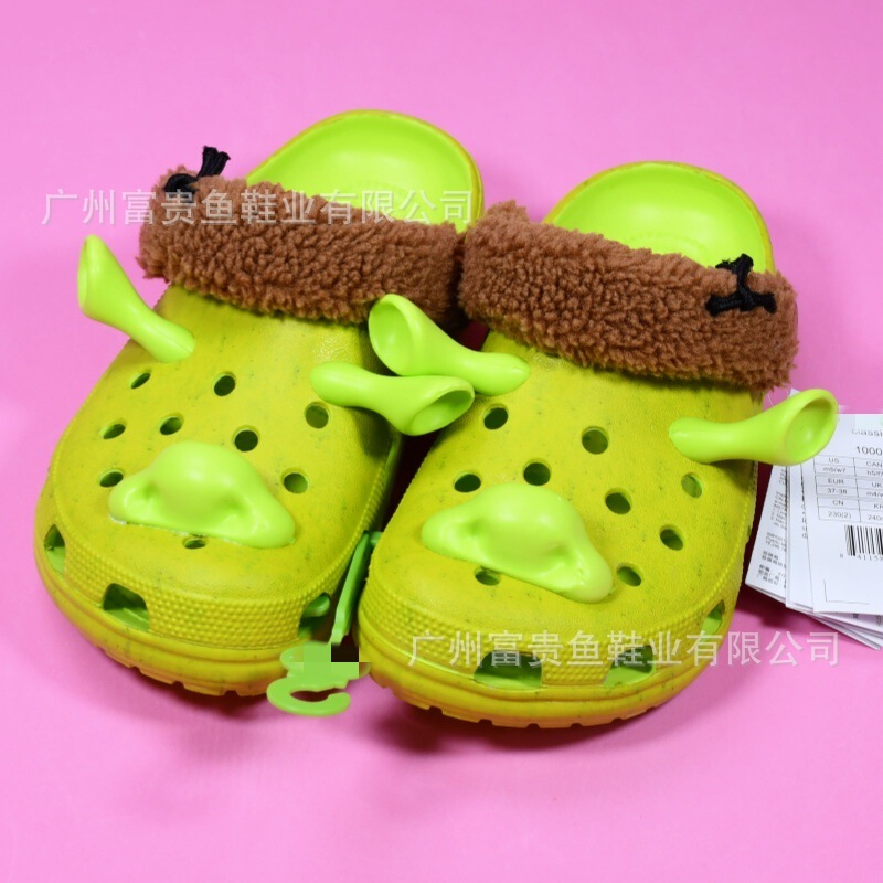 Kajia's New Shrek Collaboration Parent-Child Clogs Beach Shoes Cartoon Style 209378