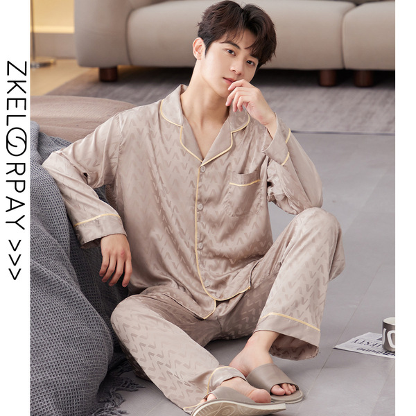 Men's demi-season breathable silk summer thin casual pijama