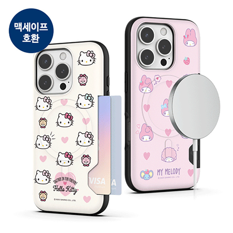 韩国hellokitty小头像凯蒂猫苹果ipone17promax可插卡磁吸保护壳