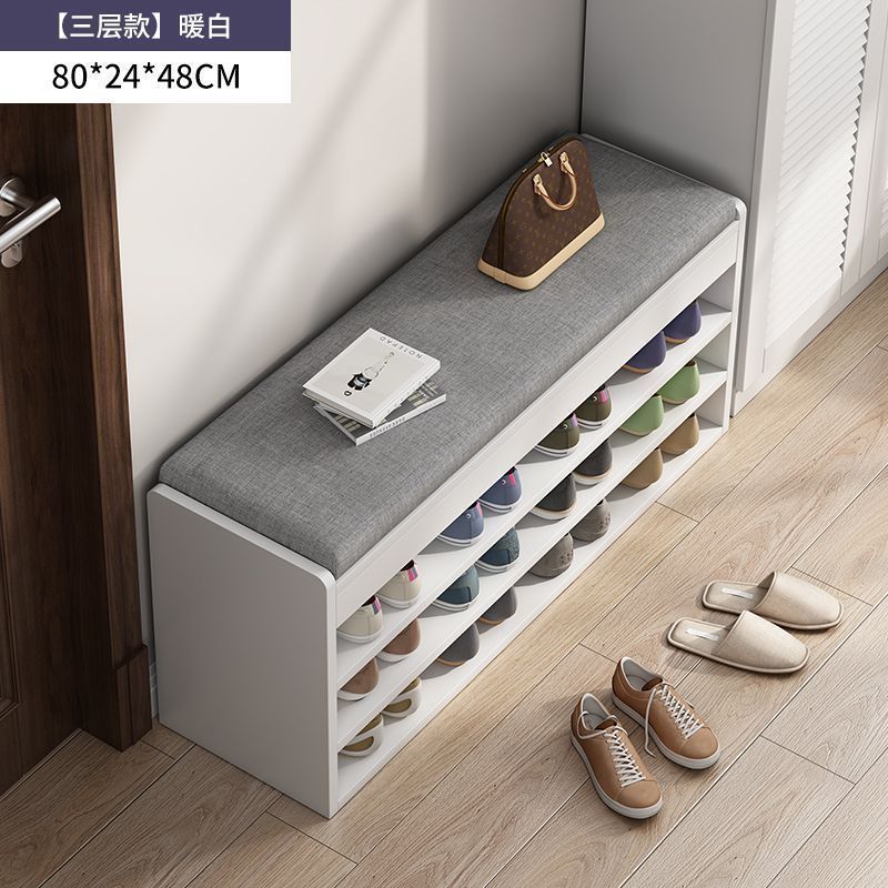 Taburete de cambio de zapatos en la puerta, estante para zapatos para el hogar, pequeño y estrecho, artefacto de ahorro de espacio, almacenamiento, uso de zapatos, taburete para sentarse a prueba de polvo