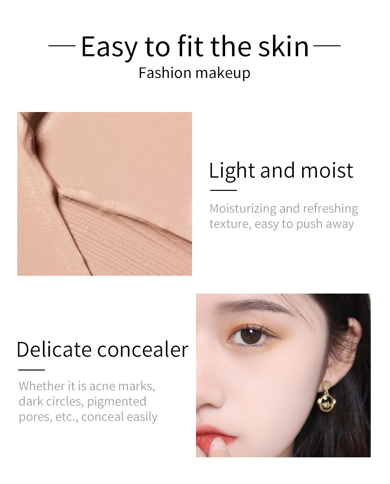 VIBELY Waterproof and non-smudging Concealer covers facial spots, acne marks, dark circles, tattoos, skin tone and foundation undefined