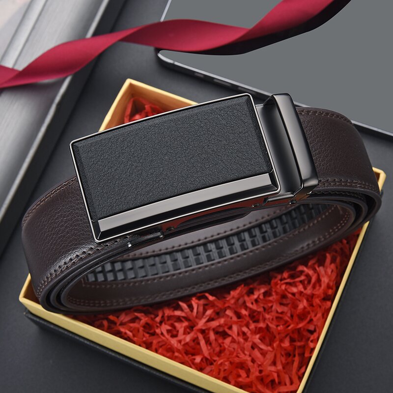 2025 New Matte Automatic Buckle Men Genuine Leather High-end Feel Men's Versatile Belt Waistband In Stock_voghion.com