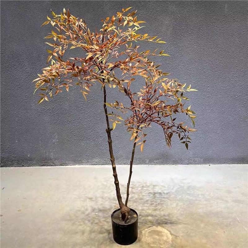 模擬緑の植物北欧スタイルの緑の植物南天竹鉢植え屋内窓床景観装飾緑の植物|undefined