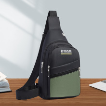 韩版潮流商务胸包男士斜挎包单肩包帆布休闲背包运动小包牛津布包