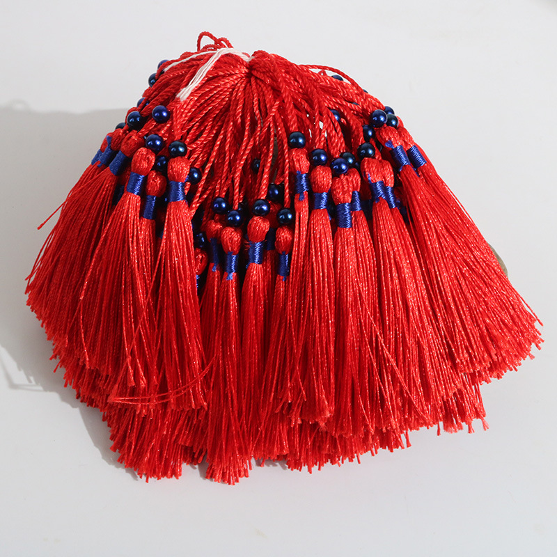 사파이어 블루 비즈 술