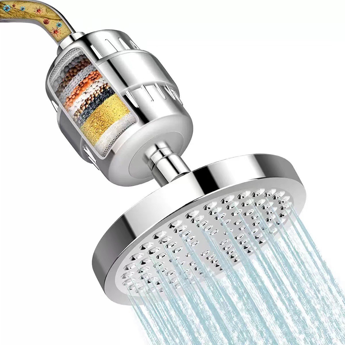 Cross-Border Pre-Filter Showerhead Shower Filter for Removing Residual Chlorine, 15-Stage, 20-Stage, 22-Stage Water Purifier, Ultrafiltration for Home Use