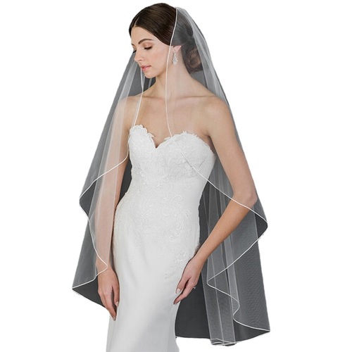 Youlapan Bridal Church Overlock Veil Simple Naked Overlock Veil Material Bridal Wedding Veil Batch V14