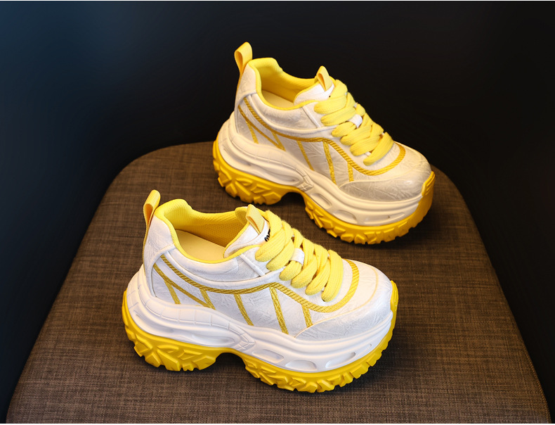 Giày sneaker nữ chunky đế dày tăng chiều cao phong cách thể thao — màu hồng chi tiết 4