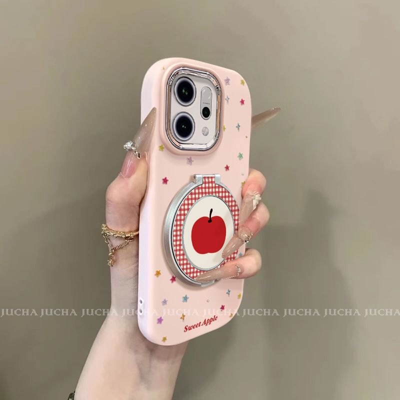 Suitable for Oppo Reno14 Phone Case, High Aesthetic Appeal, Oppo Reno13 Pro Design, Dazzling Colorful Apple Star