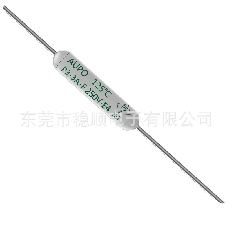 AUPO合金型温度保险丝 陶瓷温度保险丝P-3A-​​F  3A 84℃~150℃
