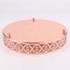 Metal pallet handicraft circular tray candle candlestick storage tray lace tray