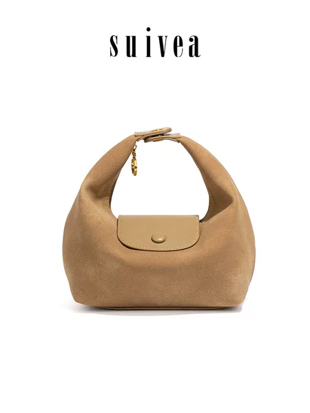 Manufacturer Wholesale Cross-Border Direct Supply Retro Suede Dragon-Patterned Handbag Lunch Box Dumpling Bag High-End Shoulder Underarm Bag