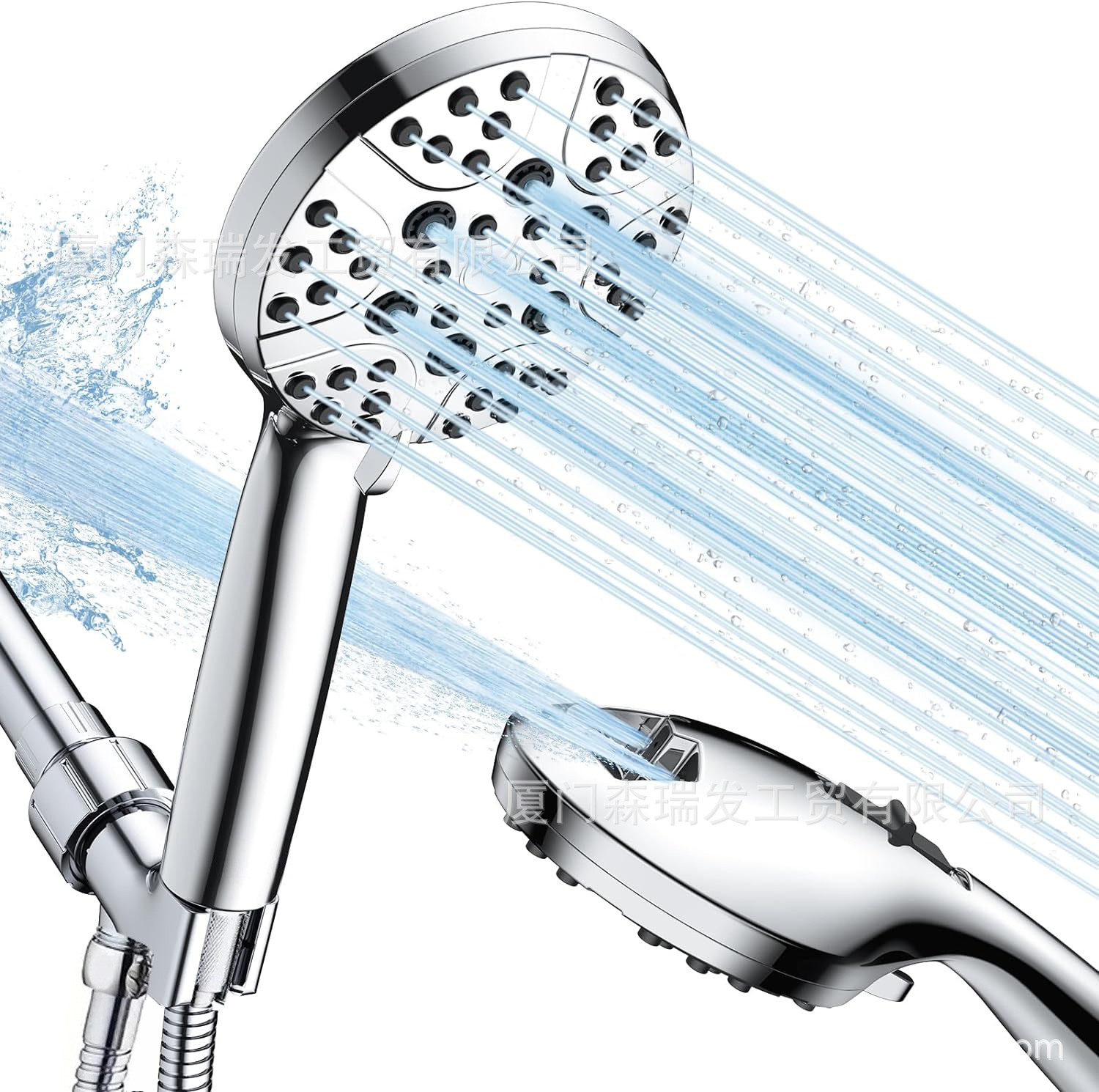 Juego de Ducha Europeo Transfronterizo de 8 Funciones con Presión, Cabezal de Ducha de Lluvia, Ducha de Mano