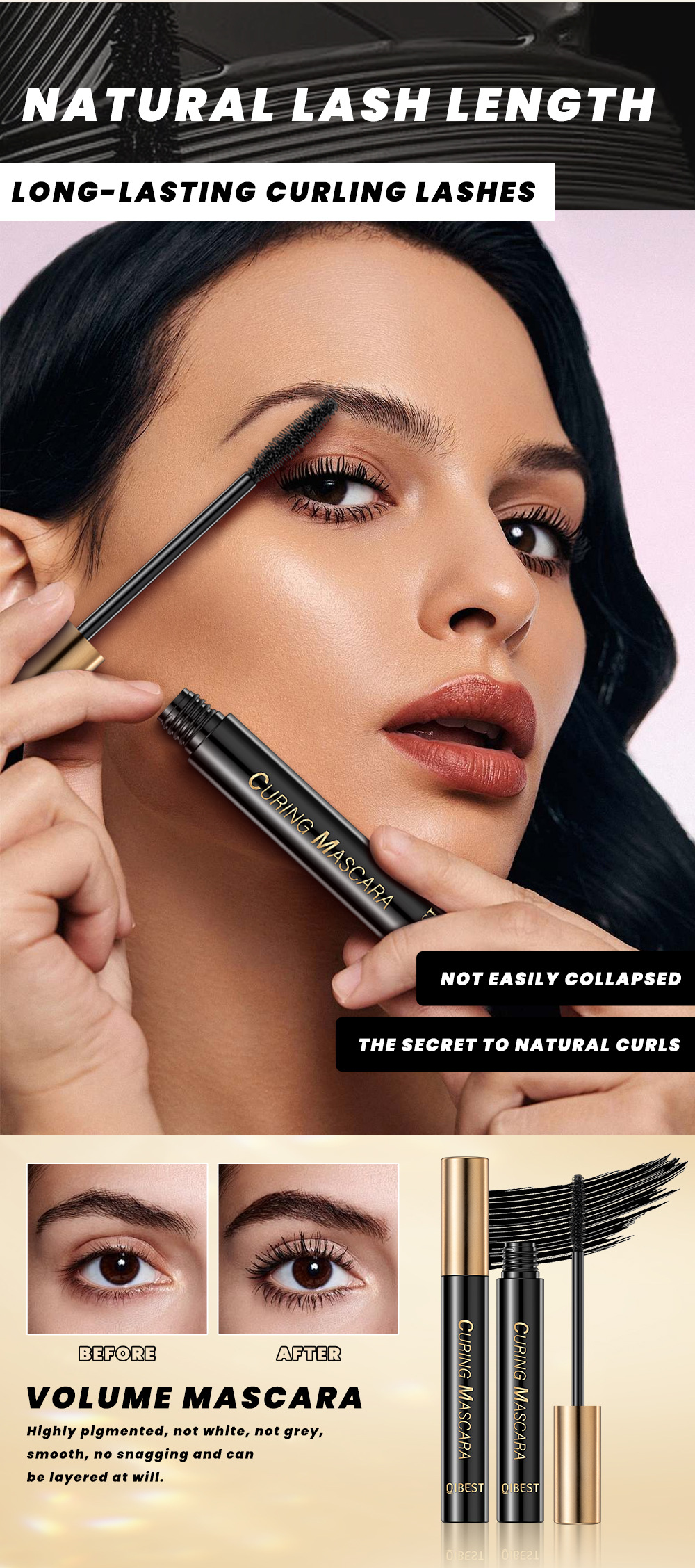 QIBEST Eyebrow and Eye Makeup Set is waterproof, sweat-proof, and does not easily smudge. It offers long-lasting, natural, and three-dimensional eye makeup Application Scenario