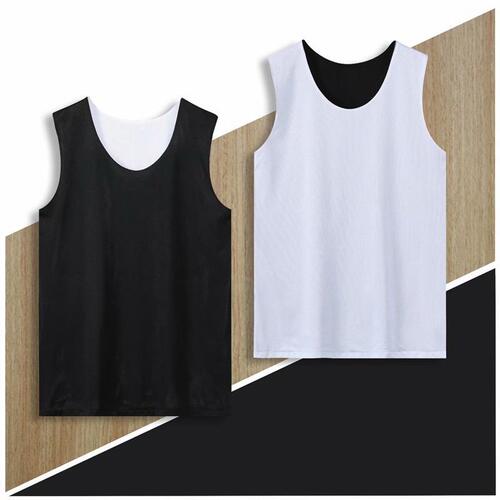 Custom Dual-Sided Basketball Jersey, Single Piece Top, Wearable on Both Sides, Sports Backless Tee, Running Loose-Fit Sleeveless Team Uniform, Printed Customization