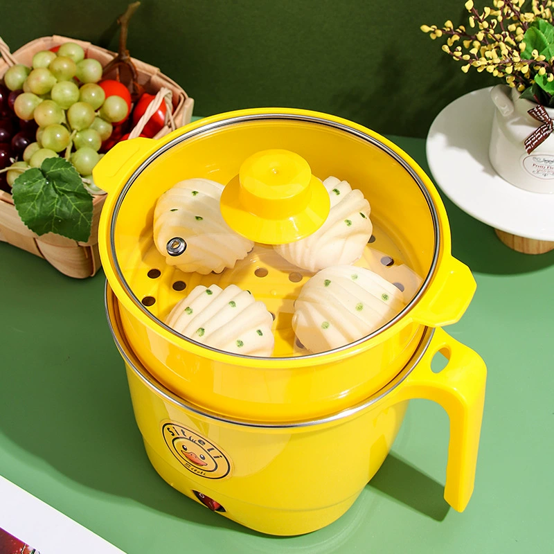 Мультяшная желтая утёнка-электрочайник для общежития, многофункциональная пароварка, мини-электрочайник, низкотемпературный электрочайник для одного человека