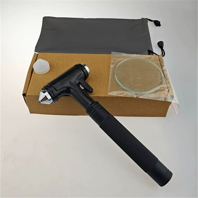Qəza çəkici Seatbelt Cutter Escape Tool Three-In-One - km-46-high-quality-tungsten-steel-safety-hammer-black