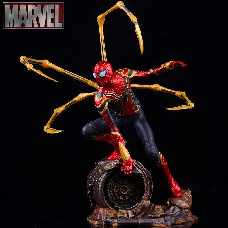 Iron Spider Man Hero Expedition Figure Doll Model Statue High Quality Ornament Gift Children's Toy