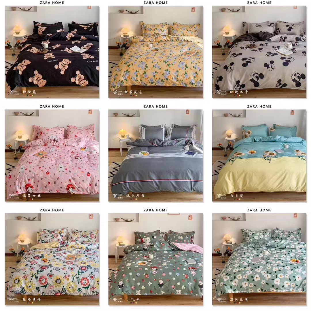 新款Zars四件套微商新款ZARs四件套双人床四件套现货秒发对接团购|ms