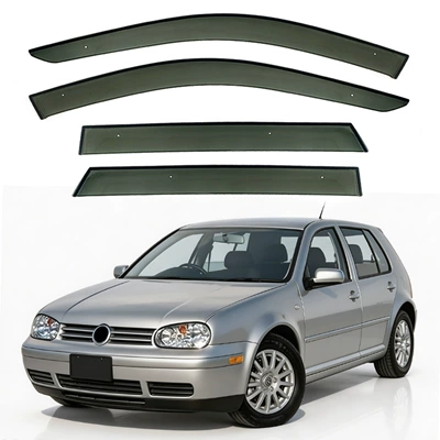 Suitable for Volkswagen Rabbit window visors, rain deflectors, and rain guards [USA] (Rain shield) - cross-border-precision-manufacturing-without-logo-usarabbitmk5-1k-2006-2009no-bright-striprain-guard