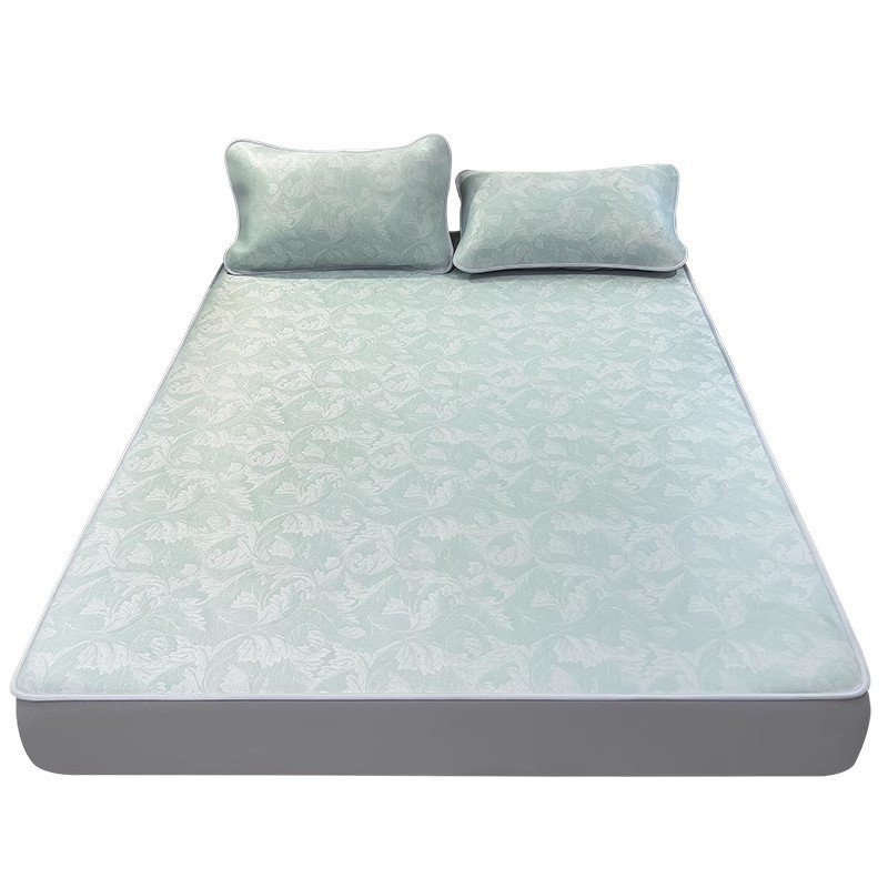 Cómodo sombrero de cama de seda de hielo de clase A pieza única verano 2025 nueva funda de colchón funda protectora estera funda de cama juego de tres piezas