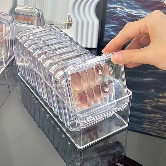 Wear armour storage box acrylic transparent storage box yum storage box peripheral badge storage nail art display box