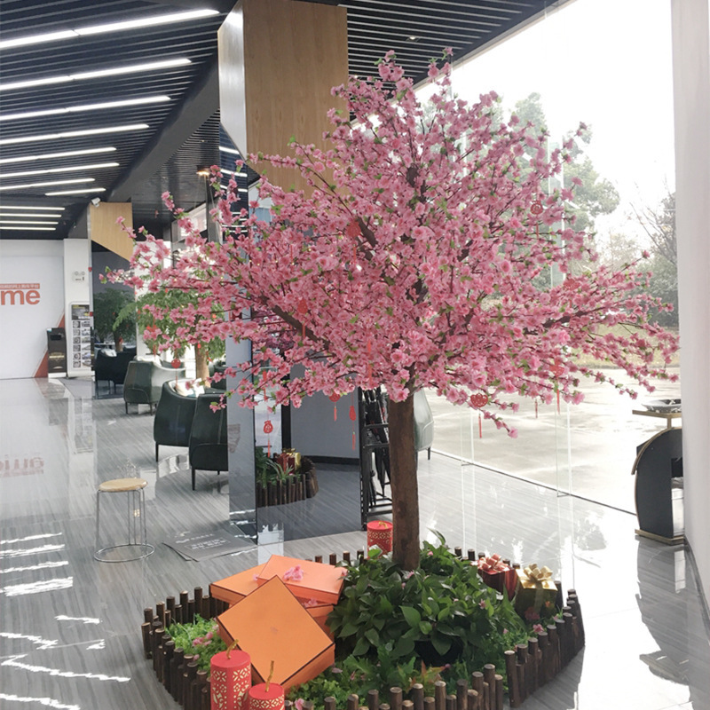 Simulación melocotón árbol deseando árbol interior y exterior decoración paisaje artificial árbol simulación Cerezo gran simulación planta árbol