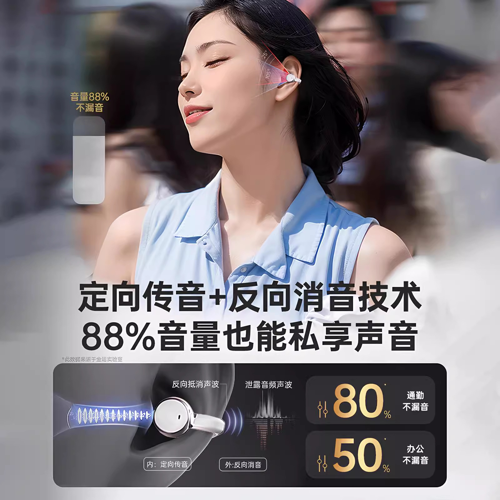 무선 블루투스 이어폰 물리적 소음 감소 디지털 표시 듀얼 스테레오