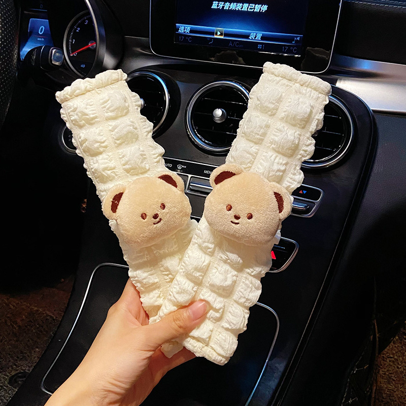 Car Safety Belt Shoulder Cover Cute Seatbelt Cover Car Donut Decorative Interior Accessory