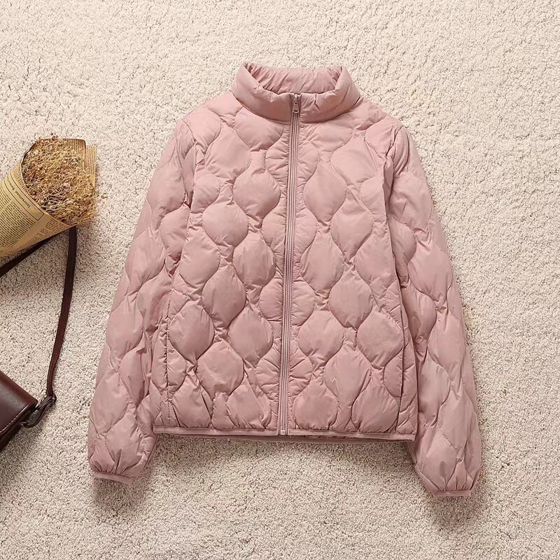 【Yichen】24 Winter Pinghu Japanese U-Brand Stand-Up Collar Lightweight Short down Jacket Slimming Base Layer Warm Jacket